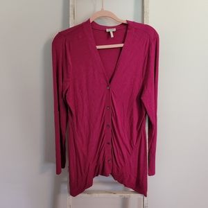 LOGO Medium pink button down long sleeve top